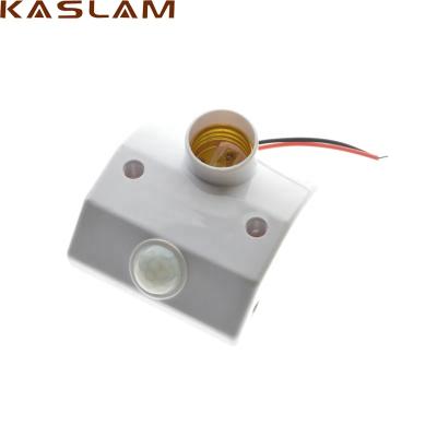 China â ‰ ¤ 0.1W 85V-265V E27 Sensor Socket PIR Motion Induction Lamp Holder for sale