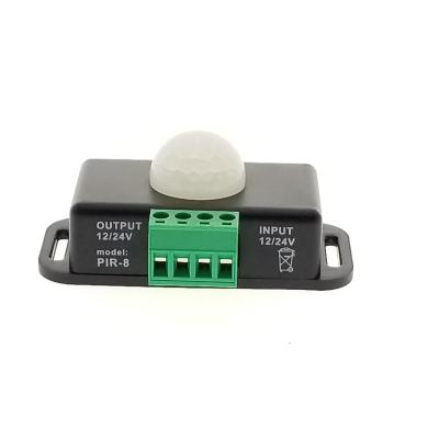 China 12V-24V 8A Intelligent PIR Motion Sensor Switch Controller for 975 Led Strip Light for sale