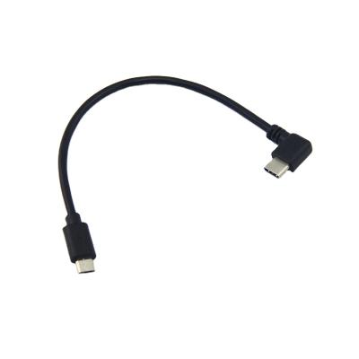 China USB 3.1 Type C OTG Cable Left / Right Angle Micro USB B To USB 3.1 Type C OTG Cable for sale