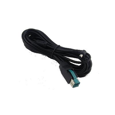 China 12V Printer Powered USB Plug To DC Cable POS Scanner Cable DC5521 / DC5525 for sale