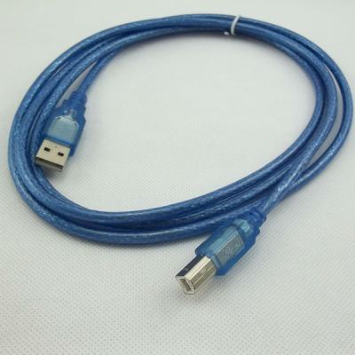 China Clear Braided Shield A to B 2.0 USB Cable Printer Cable 1.0 Meter Factory Wholesale for sale