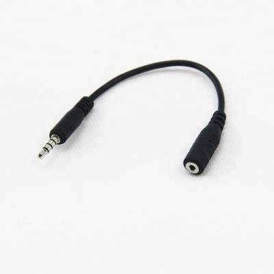 China Stereo Multimedia TRRS 3.5mm Male to Female Audio Extension Cable 4 poles 3.5mm trrs audio cable for sale