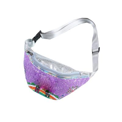 China Water Proof Lovely Running Sequin Cute Fanny Pack Kids Waist Bag for sale