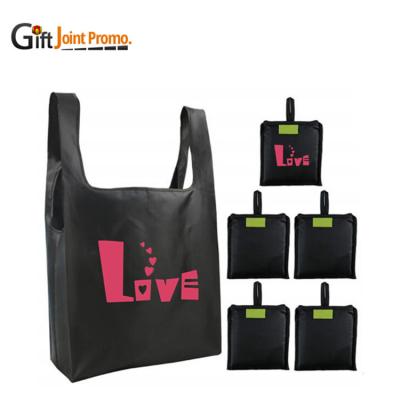 China Handbag Tote Bags/Polyester Shoulder Bag Portable Foldable Tote Bag Empty Shopping Bag Polyester for sale