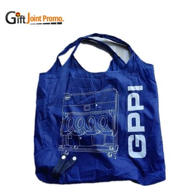 China Promotional Reusable Handbag/Polyester Shoulder Bag Grocery Tote Bags with Foldable Pocket Shopping Bags Tote Bag Polyester for sale