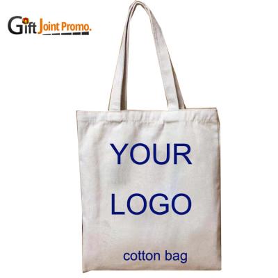 China Shoulder Handle Tote Promotional Blank Cheap Cotton Tote Bags Wholesale Reusable Grocery Long Cloth Bags for sale