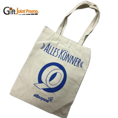 China Promotional Wholesale Heavy Weight Shoulder Long Handle Tote Customized Tote Bag Cotton Canvas Tote Bag for sale