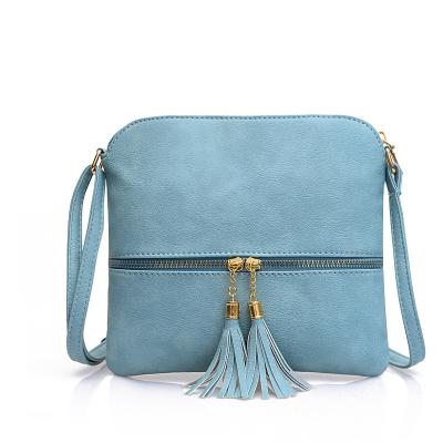 China Lightweight Fashion PU Leather Cross - Body Bag With Tassel Women Shoulder Bags for sale