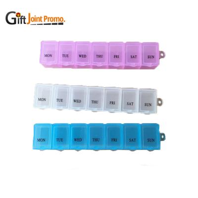 China Promotional Gifts Home Popular 7 Days Customized Logo PP Pill Box Pill Holder for sale