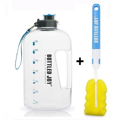 China Custom Made 2.2L BPA PETG Gym Sports Gallon Free Wholesale Motivational Plastic Water Bottle Eco Friendly Viable Logo With Straw for sale