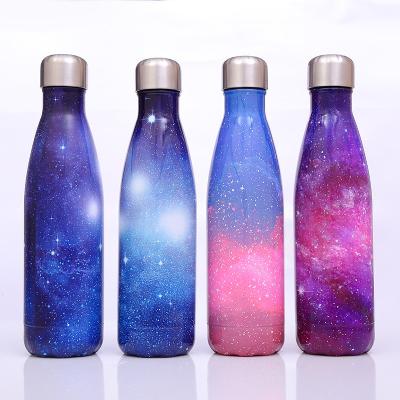 China Business 500ml Fantasy Galaxy Purple 304 Stainless Steel Vacuum Insulated Water Bottle for sale