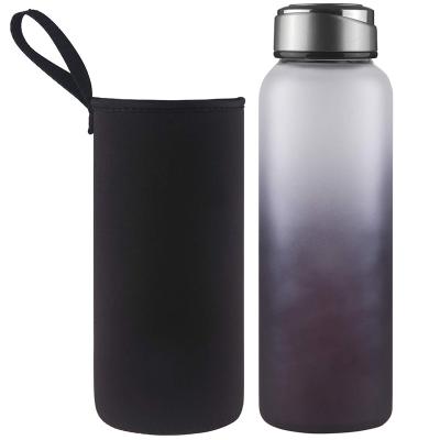 China 2019 Viable Amazon HOT Selling 1000ml Glass Water Bottle With Custom Logo for sale