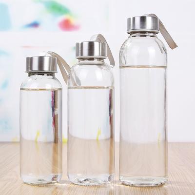 China Sustainable 300ml, 460ml Glass Water Bottle With Customized Logo for sale