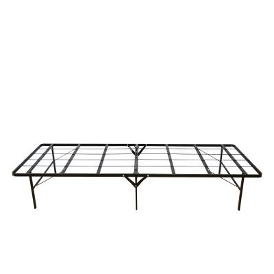 China 14 inch foldable bed base frame high quality metal single bed folding bed frame cheap iron frame for sale