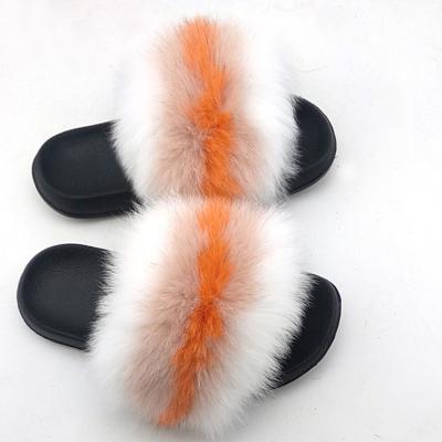 China Hot Fashion Trend Factory Sale Ladies Fur Slides Women Smudge PVC Unique Slippers For Indoor for sale