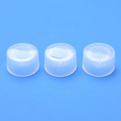 China Spill Non Cosmetic Packing 24mm Silver Plastic Jars Double Cap 24/410 Wall Screw Cap for sale