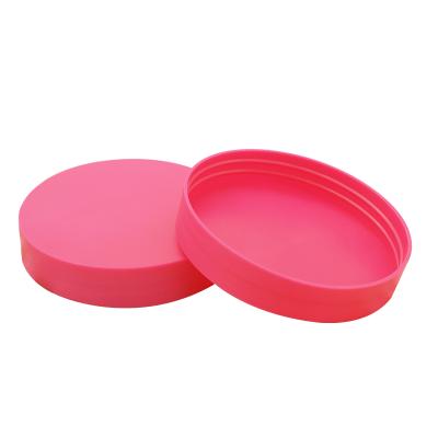 China Anti-spill 85mm 89mm Pink Frosted Plastic Screw Cap 95mm For 8Oz Plastic Bottle / Glass Jar Cap With Liner for sale