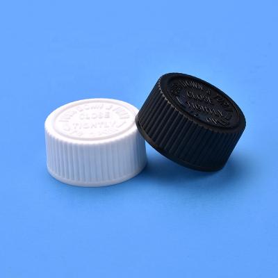 China Non Spill Plastic Dispensing Medicine Bottle Screw Cap 28 Mm Child Proof Cap for sale