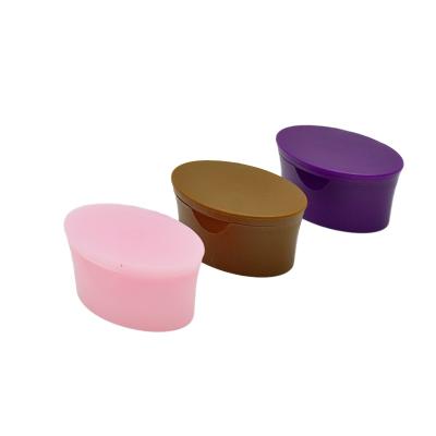 China Buckle Rose Skin Care Cosmetic Package 22mm Flip Top Cap Snap On Shampoo Caps for sale