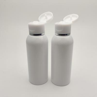 China Customized 50ml white PET plastic bottle from household products manufacturer with flip top cap for sale