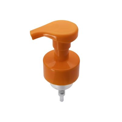 China Non Spill 43 Mm Plastic Foam Pump With Loop Pet Foaming Pump Bottle Orange for sale