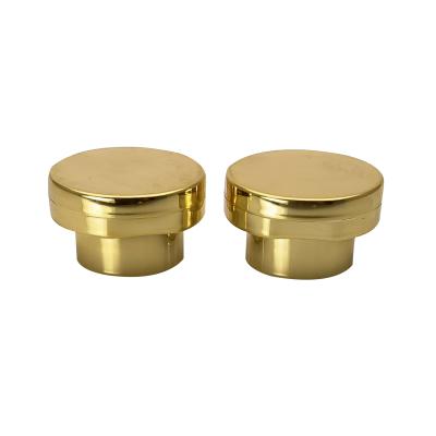 China Non Spill 24/410 Flip Cap Wholesale Cosmetic Bottle Electroplating Plastic Caps Gold Material for sale