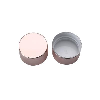 China Non Spill Rose Gold Color Plated Plastic Screw Cap 28 Mm Plastic Bottle Cap for sale