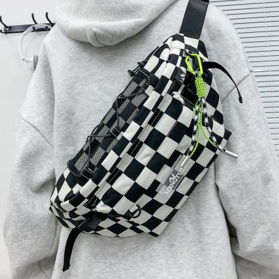 China Water Proof JOWYAR Stitched Belt Bags Cross Checkerboar - Female Body Designer Shoulder Chest Bag Fashion Fanny Pack Banana Hip Waist Purse for sale