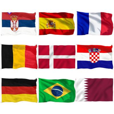 China Good Quality Real Estate / Construction Custom Flag & Banners For 150X90cm 100D Polyester All Logo All Color Flag Advertising Banner Qatar World Cup Flag for sale