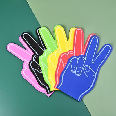 China Cheering Custom Design Logo Print EVA Foam Cheering Palm Cheering Hands Foam Fingers For World Cup 2022 for sale