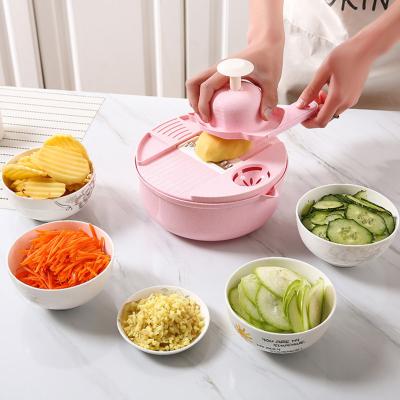 China 2021 Sustainable New Design Kitchen Instruments Multifunctional Vegetable Cleaver Vegetable Cutter Slicer Shredder for sale