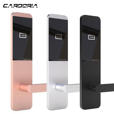 China New CARDORIA Hotel/School/Office Fashion RFID Hotel Lock Radio Frequency Card Lock Part Is A Door Lock With Free Software for sale