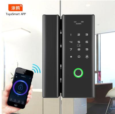 中国 Security Glass Fingerprint Glass Door Sliding WiFi Tuya Door Keypad Digital Lock G200 販売のため