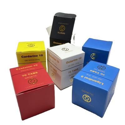 China Handmade 70 Tablets Gold Foil Design Colorful Medicine Container Customized Packaging Paper Box for sale