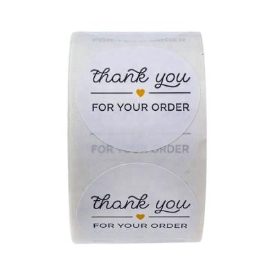 China Scratch Off DIY Handmade Custom Packaging Label Thank You For Your Order Sticker for sale