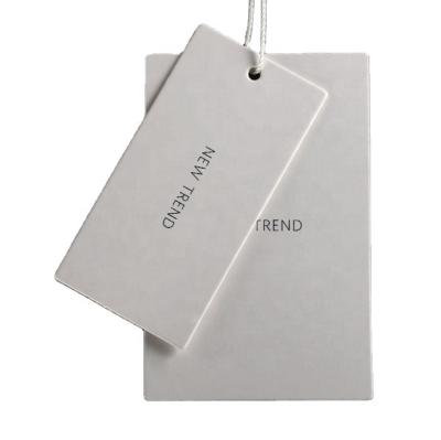 China Viable New Design Offset Printing White Paper Garment Accessories Hang Tags for sale