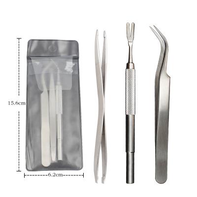 China Wholesale Viable 2 In 1 Stainless Steel Dog Cat Flea Ticks Remove Tweezers Pet Supplies for sale