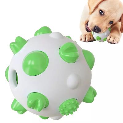 China Viable Hot Selling Molar Pet Tooth Ball Bite Dog Chewing Interactive Toothbrush Training Dog Toy for sale