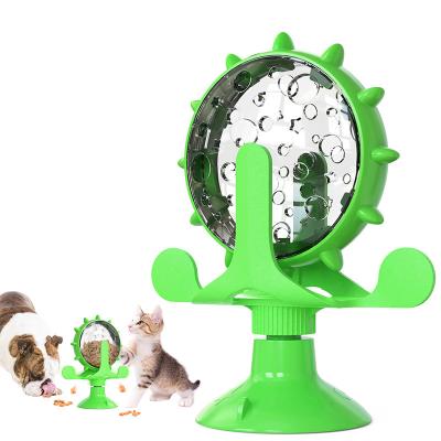 China Disjoint Products Automatic Windmill Pet Toy Interactive Food For Indoor Cats With Cat Bell Ball for sale