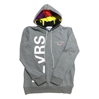 China OEM Anti-pilling Hoodies Men US Size Custom Do Printing Logo With 100% Cotton 320g Gray for sale