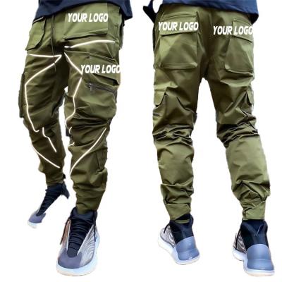 China CUSTOM MADE Hip Hop Shell Lightweight Windbreaker Long Trousers Nylon Molle Outdoor Irregular Reflective Mark Anti-pilling For Men for sale