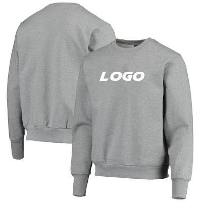 China Viable Custom Men's Sweatshirt 100% Cotton Men Pattern Crewneck Gray Regular Print Long Sleeve Casual Pullover Hoodies for sale