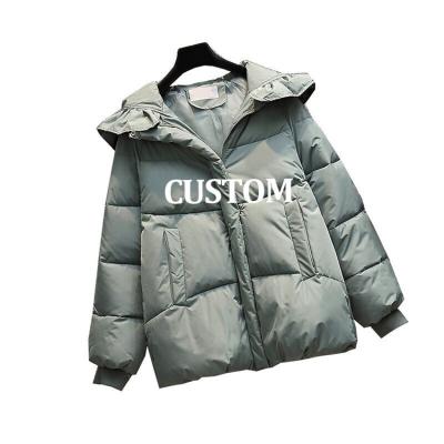 China Custom Women's Winter Waterproof Down Padded Jacket Loose And Slim, Short And Comfortable Plus Back Padded Jacket Women for sale