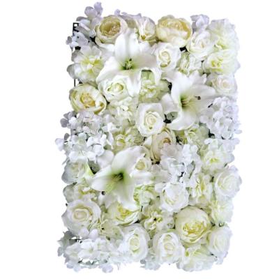 China 2020 hot sale flower wall backdrop panel flower wall furnishings handmade deco flower wall panel for sale