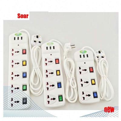 China US 2 Pin Plug 12 Pin Plug 12 Residential/General Purpose Smart Strip Power Strip 4 Extension Cable Universal Electrical Socket for sale