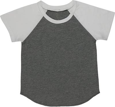 China Custom Plain Dyed Baby Cotton Raglan Short Sleeve T-Shirts Summer Anti-Shrink T-Shirts for sale