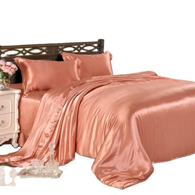 China Mulberry Silk Soft Luxury Home Comforter Blanket For Queen With Orange Color for sale