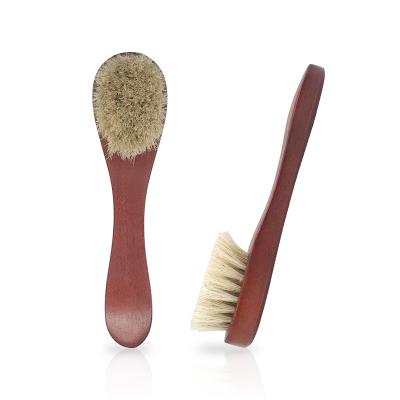 China All Natural New Style Horse Hair Wooden Face Brush Bamboo Washing Facial Brush for sale