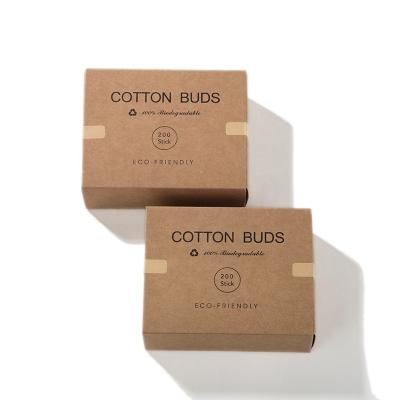 China Custom 100% Degradable Natural Degradable Cotton Pad Private Label Bamboo Double-End Private Label Household Clean Cotton Pad for sale