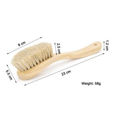 China Factory direct sale 100% degradable eco-friendly sustainable hand held with handle bamboo horsehair kitchen pot cleaning brush for sale